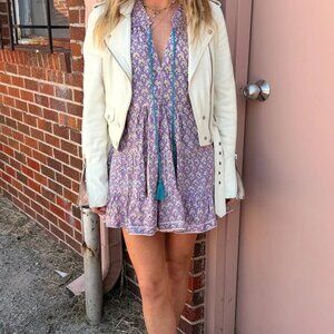 Sur La Vague Mini Capped Sleeve Dress Size OS (Fits Sizes XS to Medium) Pockets